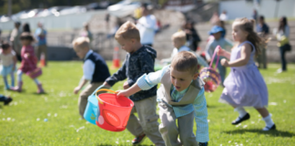 A boy celebrates Easter
