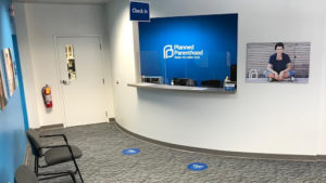 The lobby of Planned Parenthood