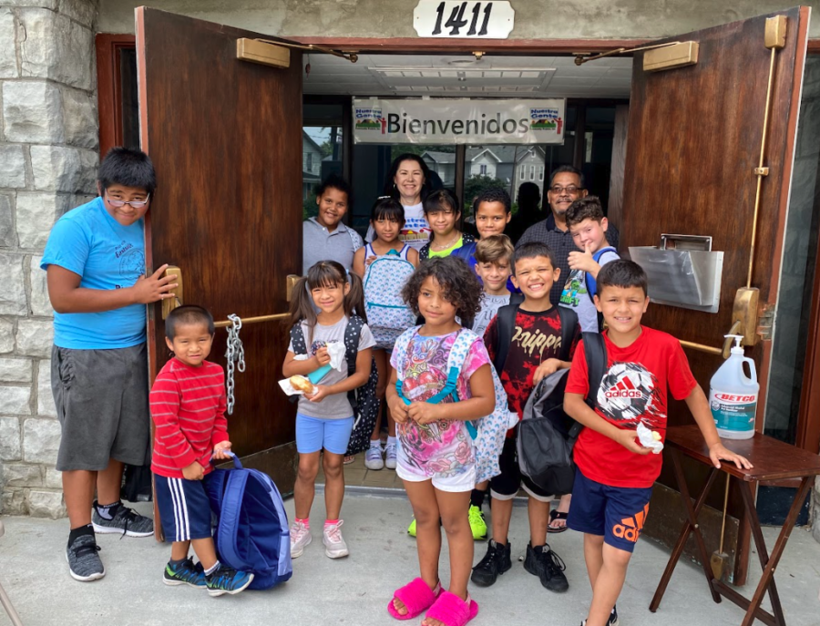 Kids posing for a photo