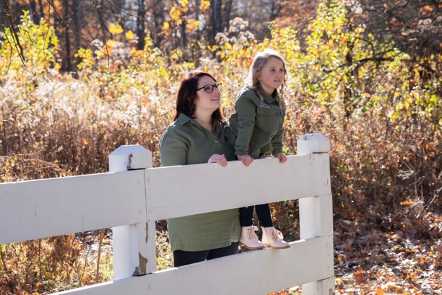 Alexis Eggenberger (director of autism services) and her oldest, Eloise, who was diagnosed with autism in 2021.