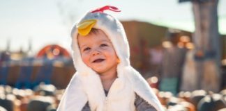 A child in a halloween costume