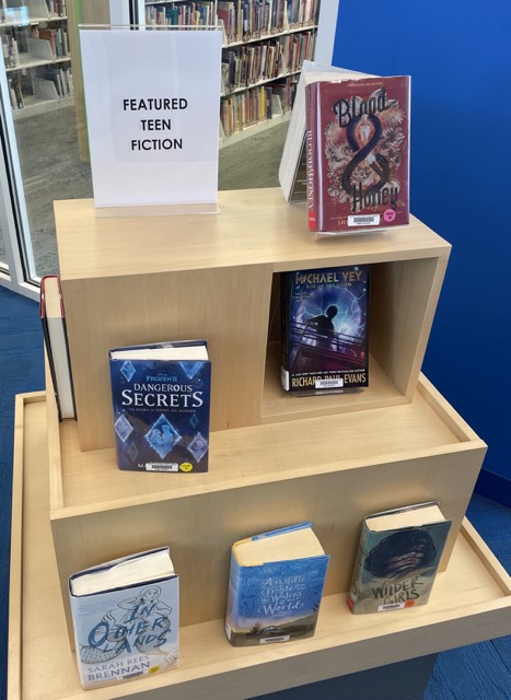 An Assortment of books on display at a library.