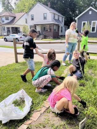 Kids playing outside.