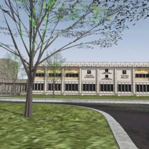 An outside view of a building.