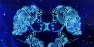 A graphic of Gemini twins.
