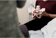 A person at a doctor appointment.