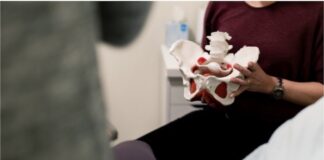 A person at a doctor appointment.