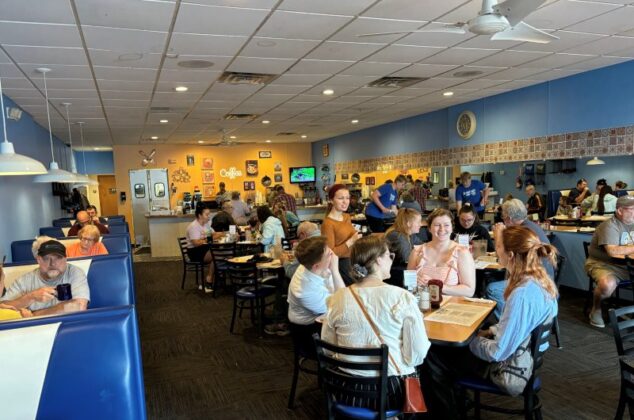 Diners enjoying breakfast