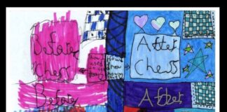 Painting of chess game