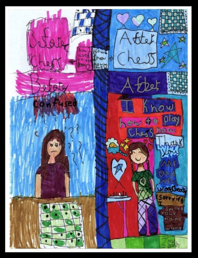 Painting of chess game