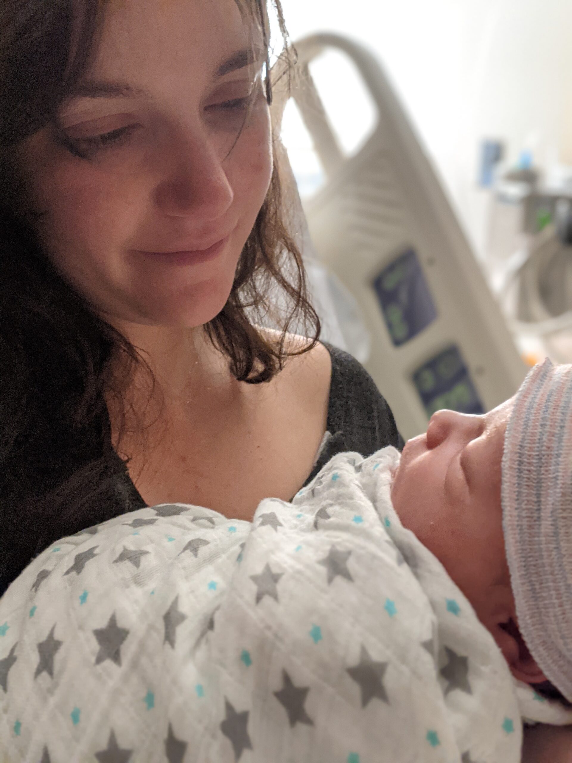 Mother lovingly looking at her baby