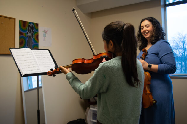 Student practicing