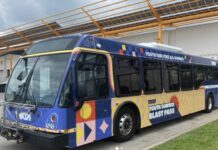 A photo of the TARTA bus.