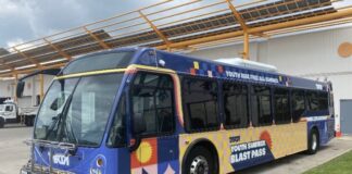 A photo of the TARTA bus.