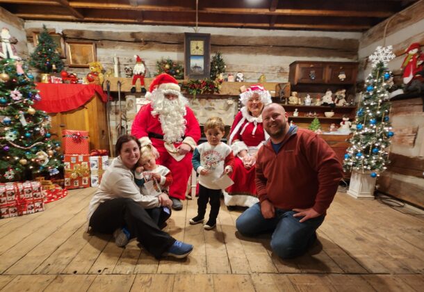 Kids with Santa and Mrs. Claus
