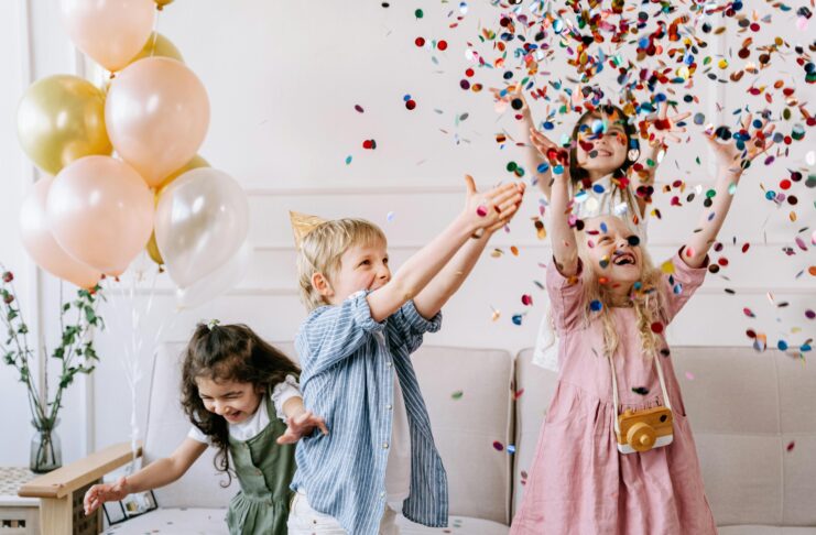 Kids celebrating