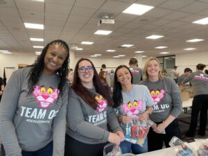 Group of volunteers smiling