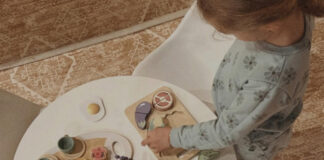 Child doing Montessori-based play