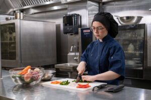 A culinary arts student at Penta Career Center.